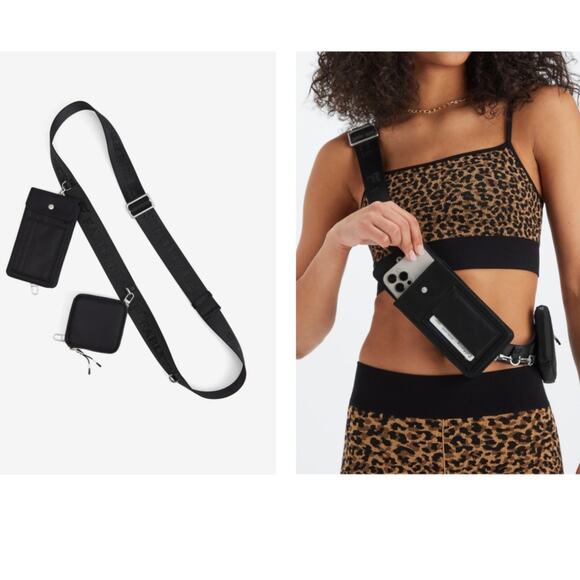 Fabletics Black Modular Crossbody Bag - Adjustable Clip - Picture 1 of 6